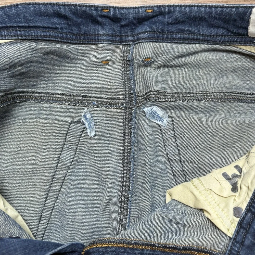 Diesel Iakop Jeans Men 33x34‎ Blue Regular Slim Tapered Stretch Distressed 0802C